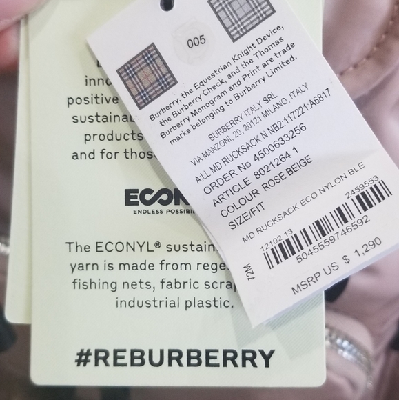 Burberry Backpack Rucksack Rose Beige